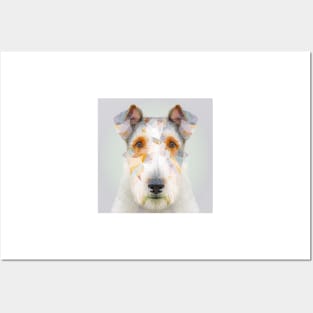 A Fractal Design of A Wire Fox Terrier Posters and Art